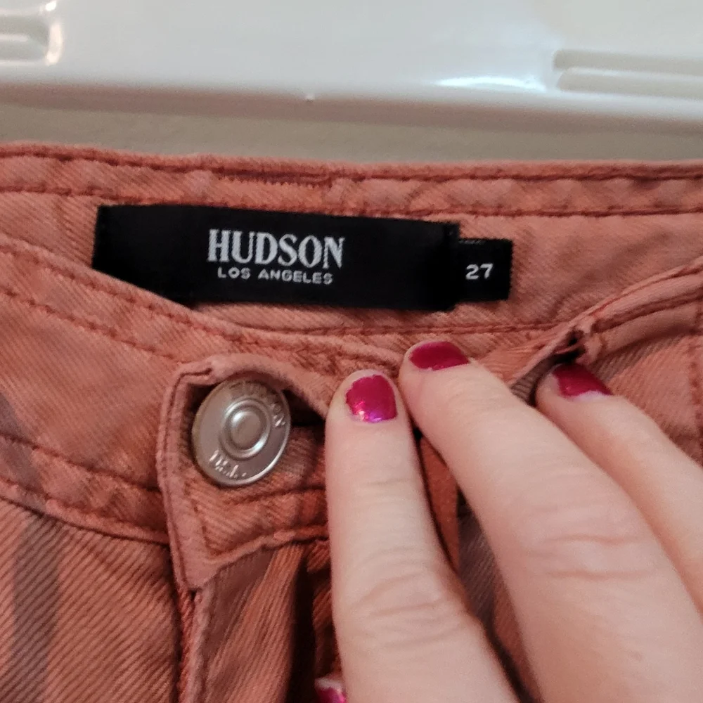 Hudson Jeans Orange Wide Leg Jeans